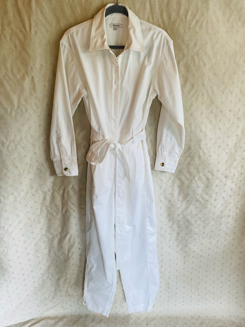 NWOT MADEWELL BELTED UTILITY COVERALL JUMPSUIT - WOMEN 
White SIZE S